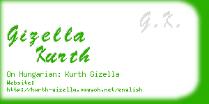 gizella kurth business card